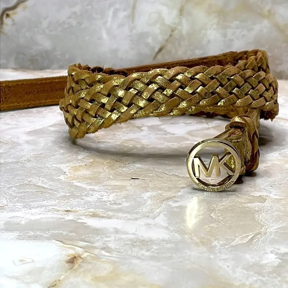 Michael Kors braided leather belt